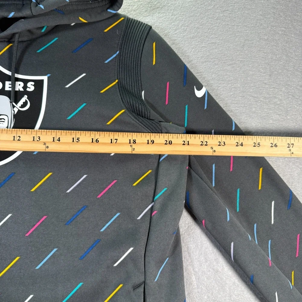 Las Vegas Raiders Crucial Catch Hoodie Sweatshirt Women Medium Gray Nike Dri Fit